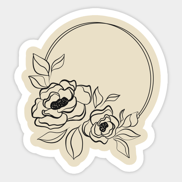 floral wreath Sticker by InspirationalDesign